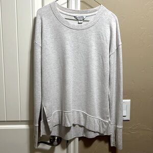 White/tan Athleta coaster Luxe Sweatshirt XS Adult